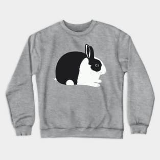 Black Dutch Rabbit Chubby Bun Lady Mom Birthday Crewneck Sweatshirt